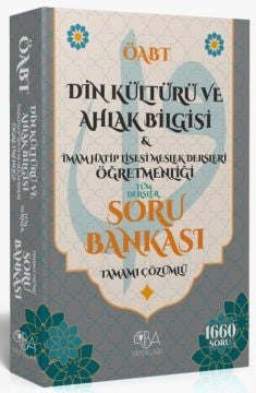 CBA Yayınları ÖABT Din Kültürü ve Ahlak Bilgisi ve İmam Hatip Lisesi Meslek  Dersleri Öğretmenliği Soru Bankası Çözümlü CBA Yayınları