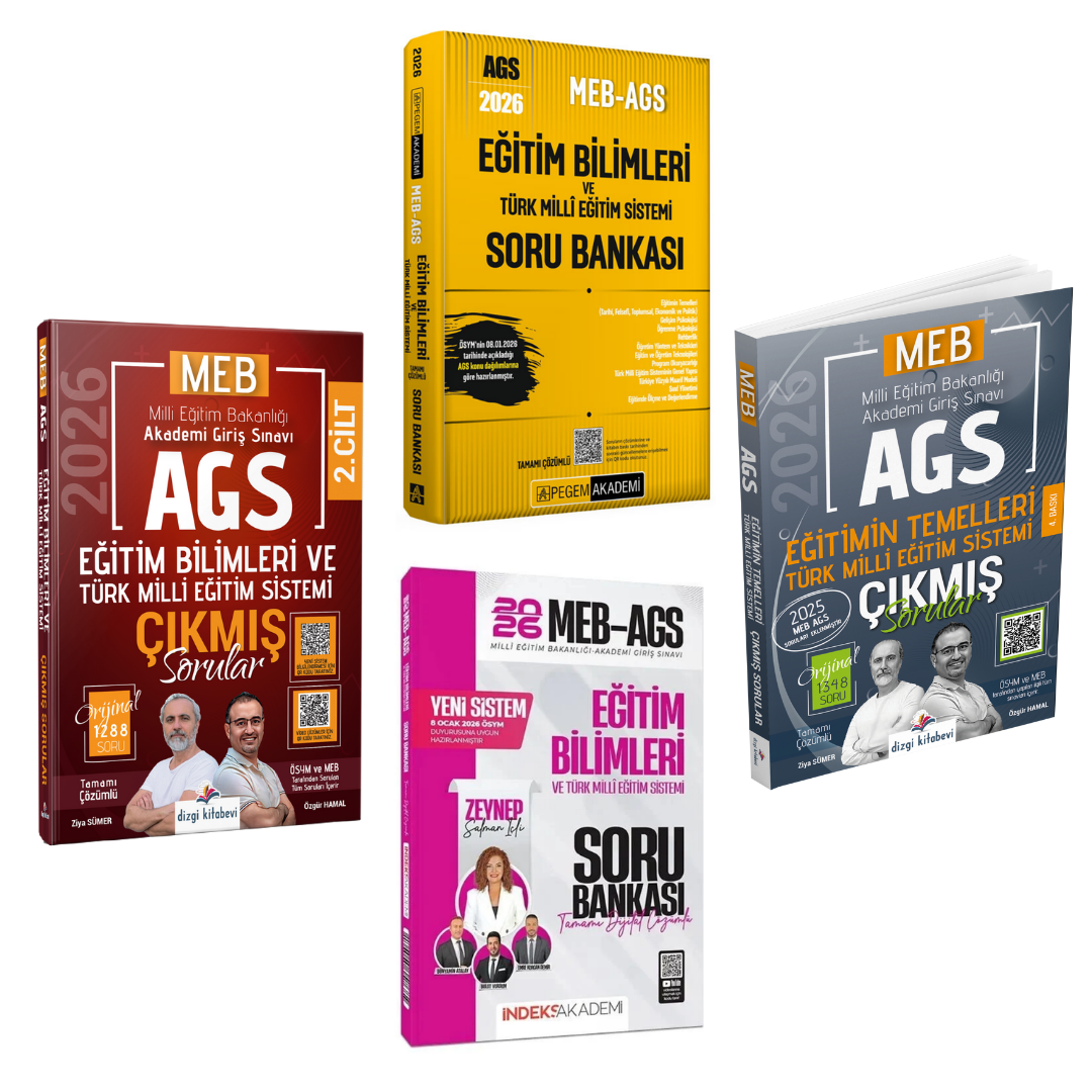 2026 MEB AGS Eğitim Bilimleri Türk Milli Eğitim Sistemi Soru Bankası & Eğitim Bilimleri Türk Milli Eğitim Sistemi Çıkmış Sorular & Eğitimin Temelleri Çıkmış Sorular Dizgi Kitap Seti