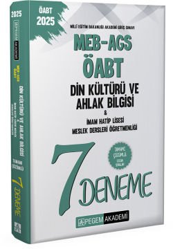 2025 MEB-AGS-ÖABT Din Kültürü Ve Ahlak Bilgisi İmam Hatip Lisesi Meslek Dersleri Öğretmenliği Tamamı Çözümlü 7 Deneme Pegem Yayınları