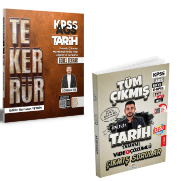 Dizgi Kitap 2026 KPSS-AGS Tarih Tüm Sınavlar Çıkmış Sorular ve Benim Hocam Yayınları Tekerrür Tarih Genel Tekrar Seti