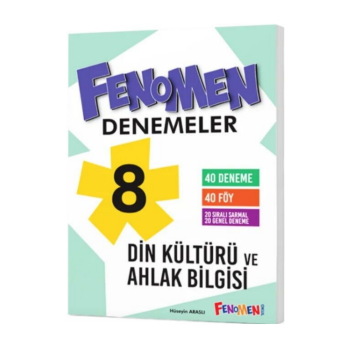 Fenomen Okul Yayınları 8. Sınıf Din Kültürü ve Ahlak Bilgisi Fenomen 40 Deneme Hüseyin Araslı