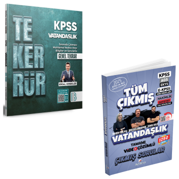 Dizgi Kitap 2026 KPSS-AGS Vatandaşlık Tüm Sınavlar Çıkmış Sorular ve Benim Hocam Yayınları KPSS Tekerrür Vatandaşlık Genel Tekrar Seti