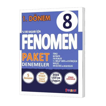 Fenomen Okul Yayınları 8. Sınıf Tüm Dersler 1.Dönem Paket Deneme