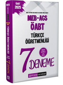 2025 MEB-AGS-ÖABT Türkçe Öğretmenliği Tamamı Çözümlü 7 Deneme Pegem Yayınları
