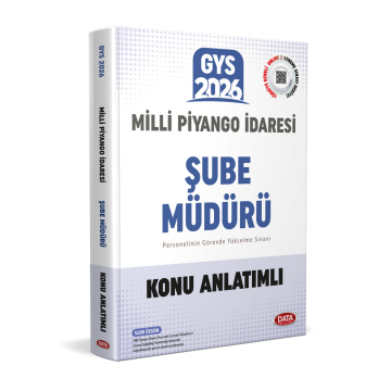 Data Yayınları 2026 Milli Piyango İdaresi Genel Müdürlüğü GYS Şube Müdürü Konu Anlatımlı