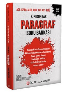 Kim Korkar Paragraf Soru Bankası AGS KPSS ALES DGS TYT AYT MSÜ
