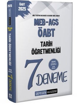 2025 MEB-AGS-ÖABT Tarih Öğretmenliği Tamamı Çözümlü 7 Deneme Pegem Yayınları