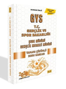 2026 T.C. Gençlik ve Spor Bakanlığı GYS Şube Müdürü – Gençlik Merkezi Müdürü Tamamı Çözümlü Soru Bankası Makro Kitap