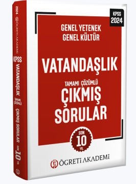 Öğreti Akademi 2024 KPSS Genel Yetenek Genel Kültür Vatandaşlık Tamamı Çözümlü Çıkmış Sorular (Roman Boy)