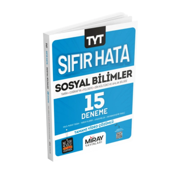 Miray Yayınları TYT Sıfır Hata Sosyal Bilimler 15 Deneme