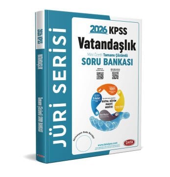 2026 KPSS Jüri Serisi Vatandaşlık Mini Özetli Tamamı Çözümlü Soru Bankası + Dijital Eğitim Platformu Data Yayınları