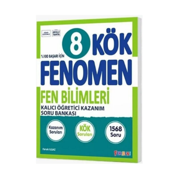 Fenomen Okul Yayınları 8. Sınıf Fen Bilimleri Fenomen KÖK Kalıcı Öğretici Kazanım Soru Bankası Faruk Ilgaz