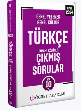 Öğreti Akademi 2024 KPSS Genel Yetenek Genel Kültür Türkçe Tamamı Çözümlü Çıkmış Sorular (Roman Boy)
