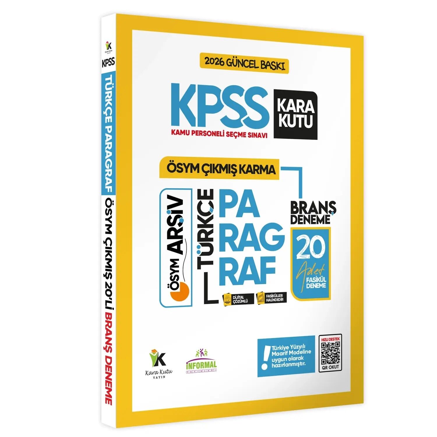 2026 KPSS Ortaöğretim/Lise Paragraf 20li Deneme ÖSYM Çıkmış Soru Havuzu Video ve PDF Çözümlü İnformal Yayınları