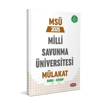Data Yayınları 2025 Milli Savunma Üniversitesi (MSÜ) Mülakat Çıkmış Sorular ve Cevapları