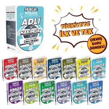 Dizgi Kitap Hukuk Atölyesi Adli Hakimlik Çıkmış Soru Örnekli Ders Notları Seti