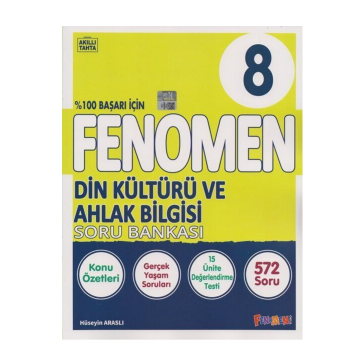 Fenomen Okul Yayınları 8. Sınıf Din Kültürü ve Ahlak Bilgisi Soru Bankası Hüseyin Araslı