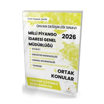 Pelikan Yayınları 2026 GYS ÜDS Milli Piyango İdaresi Genel Müdürlüğü Ortak Konular Soru Bankası