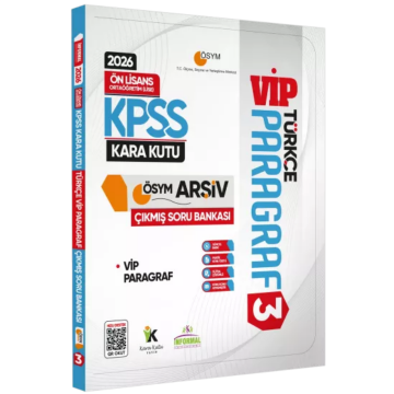 2026 KPSS Önlisans/Ortaöğretim Türkçenin Kara Kutusu PARAGRAF 3 VİP ÖSYM Çıkmış Soru Bankası İnformal Yayınları