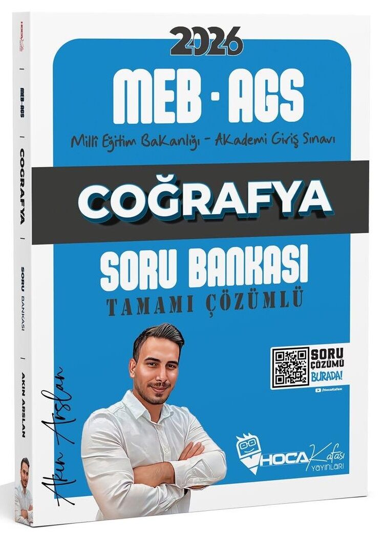 Hoca Kafası 2026 MEB-AGS Coğrafya Soru Bankası Çözümlü - Akın Arslan Hoca Kafası Yayınları
