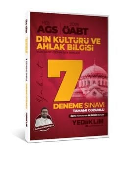 2025 MEB AGS ÖABT Din Kültürü ve Ahlak Bilgisi Öğretmenliği Tamamı Çözümlü 7 Deneme Sınavı Yediiklim Yayınları