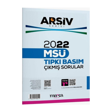 2022 MSÜ Arşiv Serisi Tıpkı Basım Çıkmış Sorular Tamamı Video Çözümlü Marka Yayınları