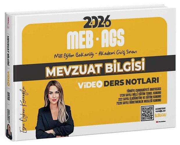 2026 MEB-AGS Mevzuat Bilgisi Video Ders Notları - Esra Özkan Karaoğlu Hoca Kafası Yayınları