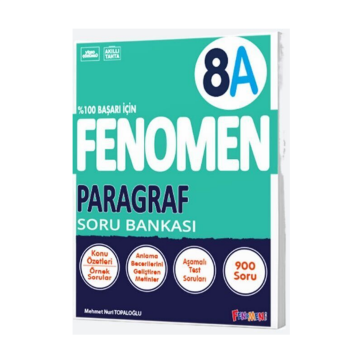 Fenomen Okul Yayınları 8. Sınıf Paragraf A Fenomen Soru Bankası Mehmet Nuri Topaloğlu