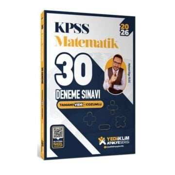 2026 KPSS Atölye Serisi Matematik 30 Deneme Sınavı Tamamı Video Çözümlü Yediiklim Yayınları