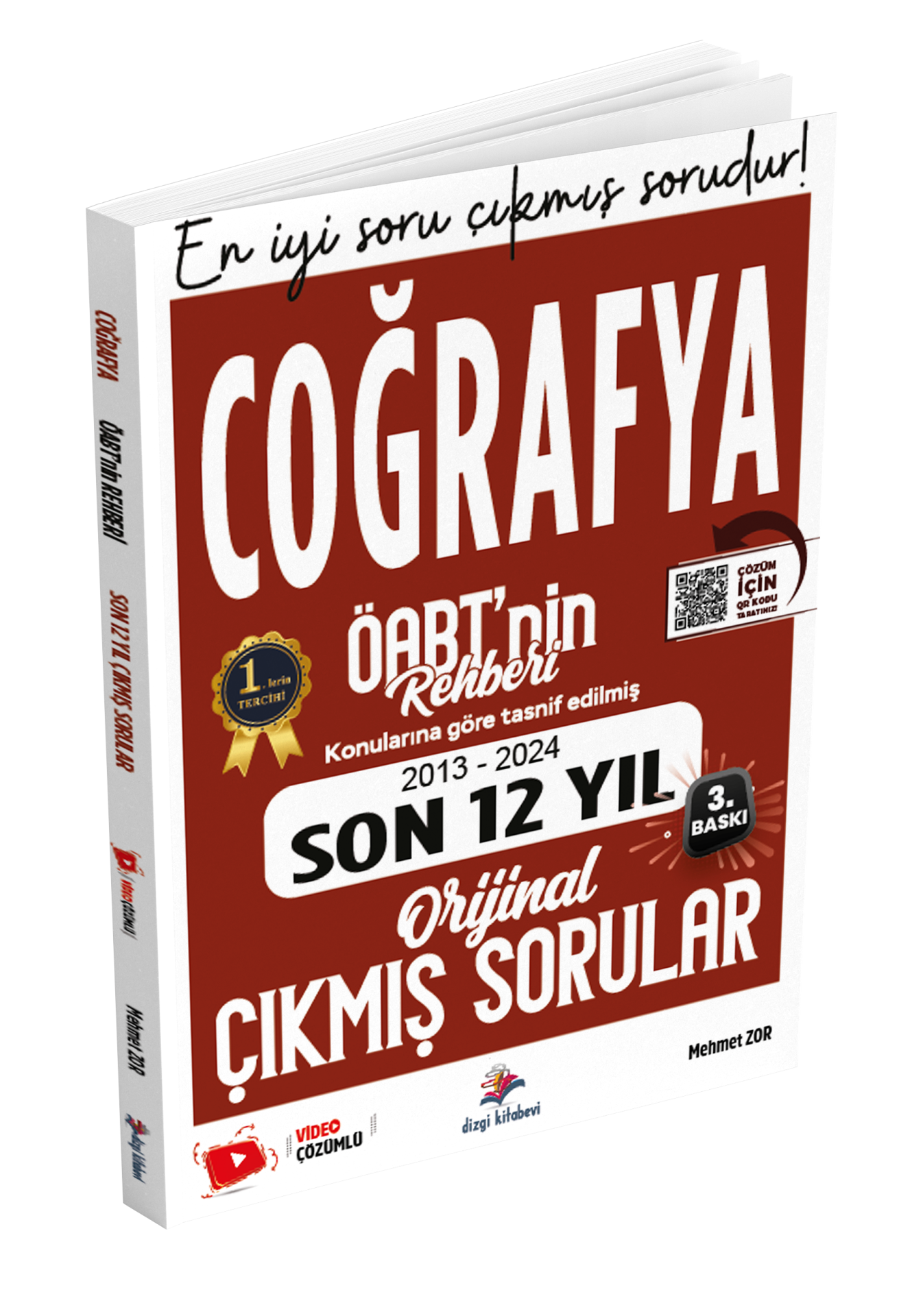 Dizgi Kitap Öabt Coğrafya ÖABT'nin Rehberi Konularına Göre Tasnif Edilmiş Son 12 Yıl Video Çözümlü Çıkmış Sorular 2025