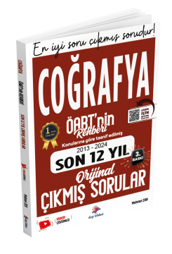 Dizgi Kitap 2025 ÖABT Coğrafya ÖABT'nin Rehberi Konularına Göre Tasnif Edilmiş Son 12 Yıl Video Çözümlü Çıkmış Sorular