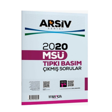 Marka Yayınları 2020 MSÜ Arşiv Serisi Tıpkı Basım Çıkmış Sorular Tamamı Video Çözümlü