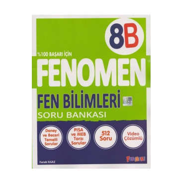 Fenomen Okul Yayınları 8. Sınıf Fenomen Fen Bilimleri B Soru Bankası