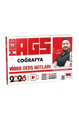 Yargı Yayınları 2026 MEB-AGS Öğretmen Adayları İçin Coğrafya Video Ders Notları (Engin Eraydın)