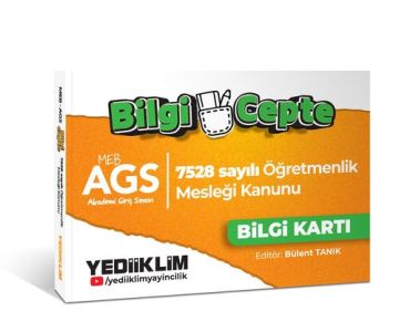 Yediiklim Yayınları MEB-AGS Bilgi Cepte 7528 Sayılı Öğretmenlik Meslek Kanunu Bilgi Kartı (Soru-Cevap)