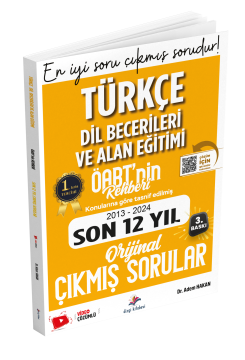 Dizgi Kitap Öabt Türkçe Öğretmenliği Dil Becerileri Ve Alan Eğitimi Öabt'nin Rehberi Konularına Göre Tasnif Edilmiş Son 12 Yıl Orijinal Video Çözümlü Çıkmış Sınav Soruları  Dr. Adem Hakan 2025