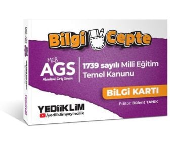 MEB AGS Bilgi Cepte 1739 Sayılı Milli Eğitim Temel Kanunu Bilgi Kartı (Soru-Cevap) Yediiklim Yayınları