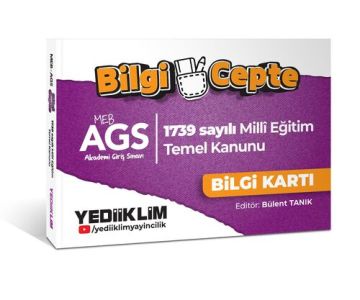 Yediiklim Yayınları MEB-AGS Bilgi Cepte 1739 Sayılı Milli Eğitim Temel Kanunu Bilgi Kartı (Soru-Cevap)