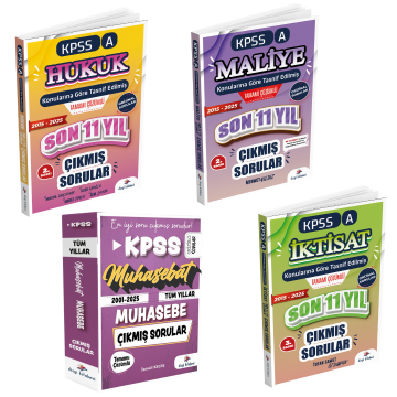 Dizgi Kitap 2026 Kpss A Hukuk, Maliye, Muhasebe ve İktisat Konularına Göre Tasnif Edilmiş Tamamı Çözümlü Orijinal Çıkmış Sorular Seti