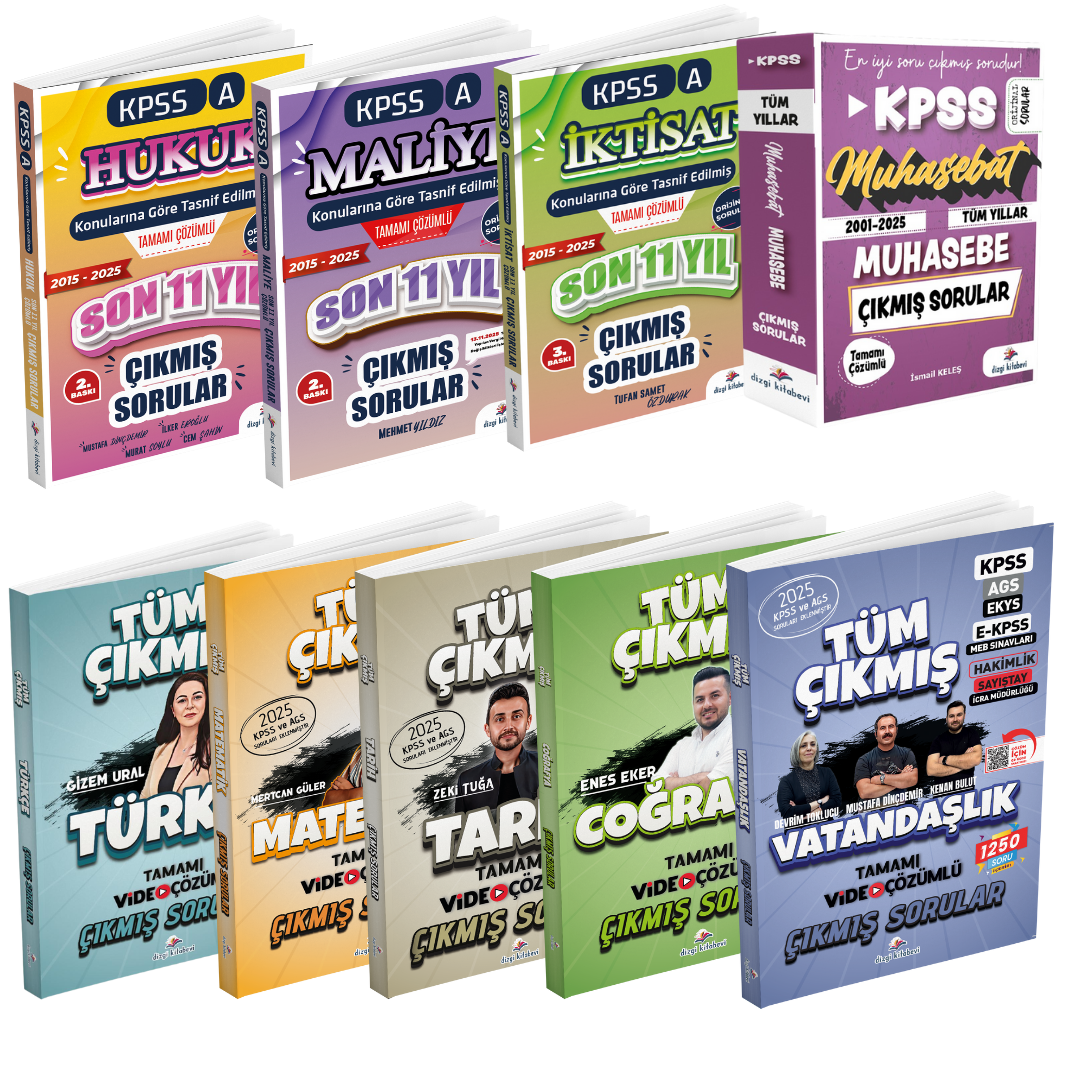 Dizgi Kitap 2026 Kpss A Hukuk, Maliye, Muhasebe, İktisat ve Genel Yetenek Genel Kültür Konularına Göre Tasnif Edilmiş Tamamı Çözümlü Orijinal Çıkmış Sorular Seti