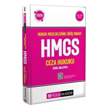 2026 Hukuk Mesleklerine Giriş Sınavı HMGS Ceza Hukuku Konu Anlatımlı Pegem Yayınları