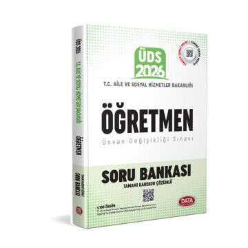 Data Yayınları T.C. Aile ve Sosyal Hizmetler Bakanlığı ÜDS Öğretmen Kadrosu Soru Bankası (Karekod Çözümlü)
