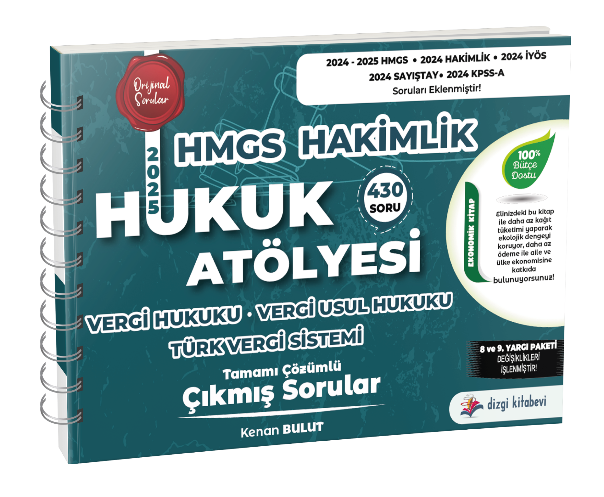 Dizgi Kitap Hukuk Atölyesi Hakimlik HMGS Hukuk Mesleklerine Giriş Sınavı Vergi Hukuku Tamamı Çözümlü Çıkmış Sorular Kenan Bulut
