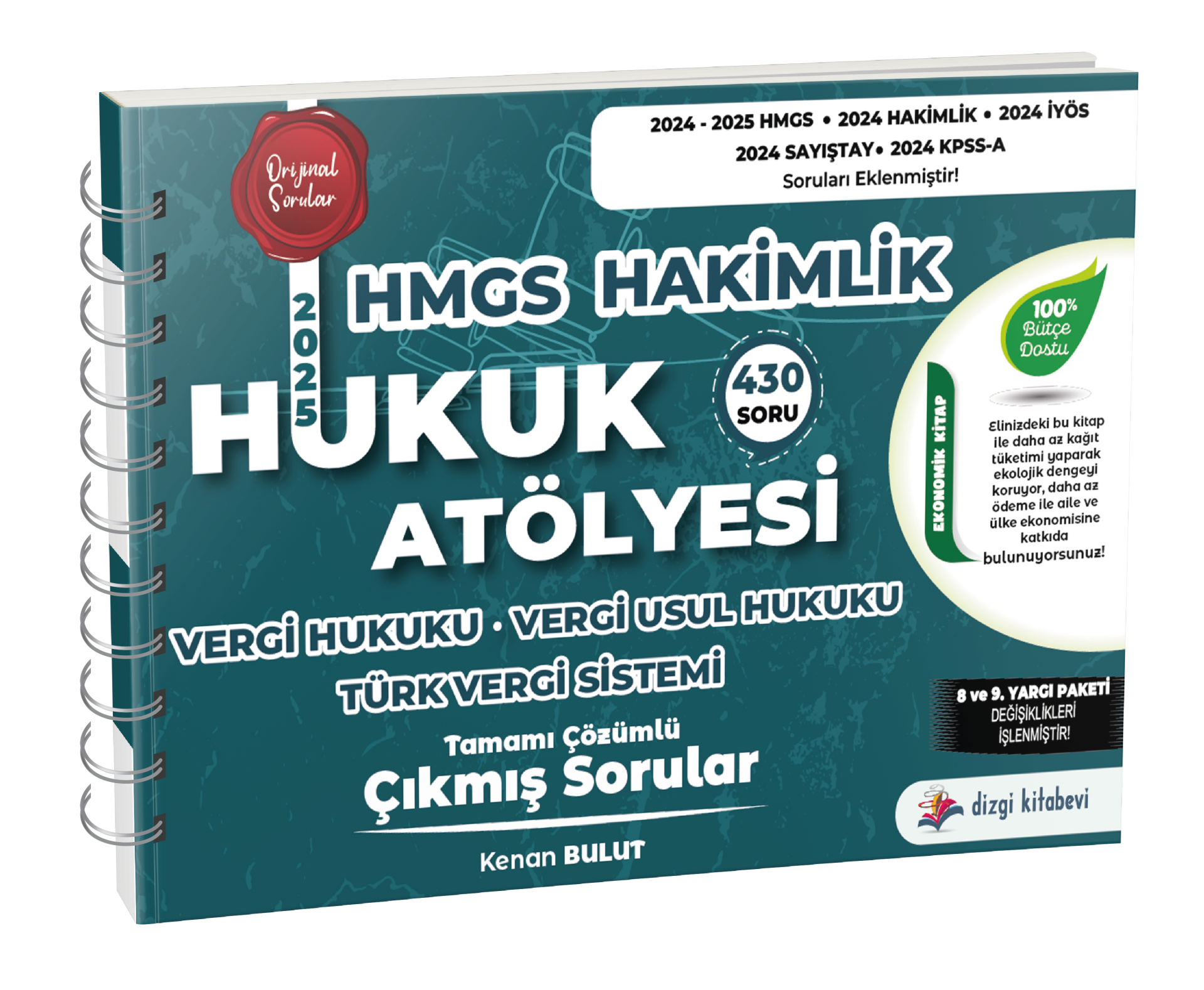 Dizgi Kitap Hukuk Atölyesi Hakimlik HMGS Hukuk Mesleklerine Giriş Sınavı Vergi Hukuku Tamamı Çözümlü Çıkmış Sorular Kenan Bulut