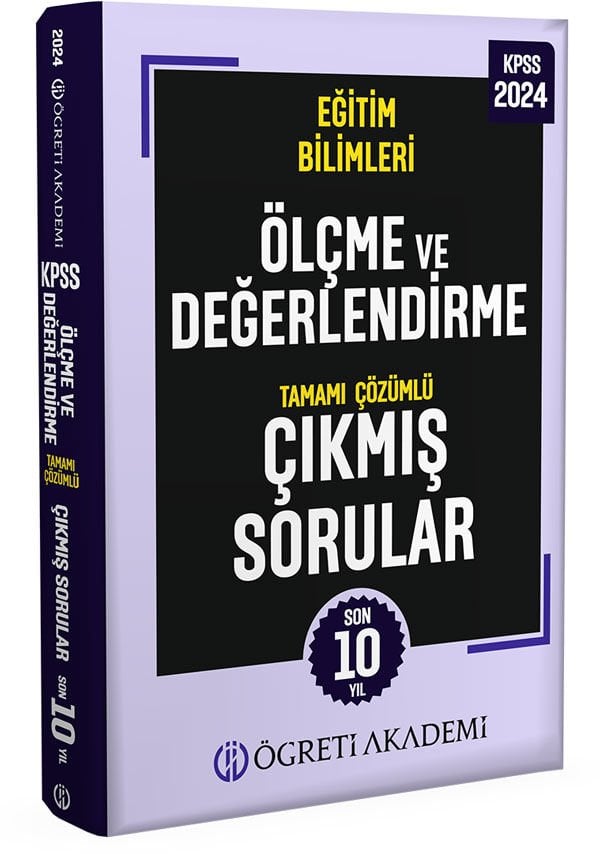 2024 KPSS Eğitim Bilimleri Ölçme ve Değerlendirme Tamamı Çözümlü Çıkmış Sorular (Roman boy)
