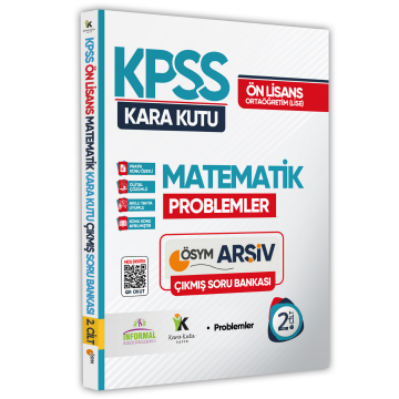 KPSS Önlisans-Ortaöğretim Matematik Kara Kutu 2.Cilt ÖSYM Çıkmış Soru Bankası Dijital Çözümlü İnformal Yayınları