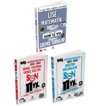 Dizgi Kitap KPSS ÖABT'nin Rehberi Lise Matematik, Eğitim Bilimleri ve Genel Yetenek Genel Kültür Video Çözümlü Orijinal Çıkmış Sorular Seti 2025