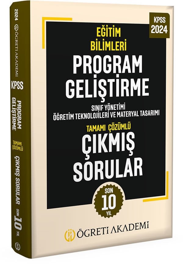2024 KPSS Eğitim Bilimleri Program Geliştirme Tamamı Çözümlü Çıkmış Sorular (Roman Boy)