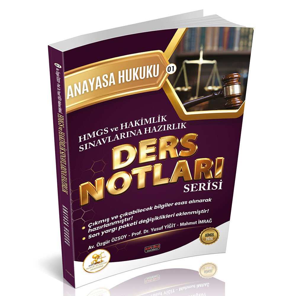 HUKAL HMGS-HAKİMLİK Anayasa Hukuku Ders Notları Savaş Yayınları