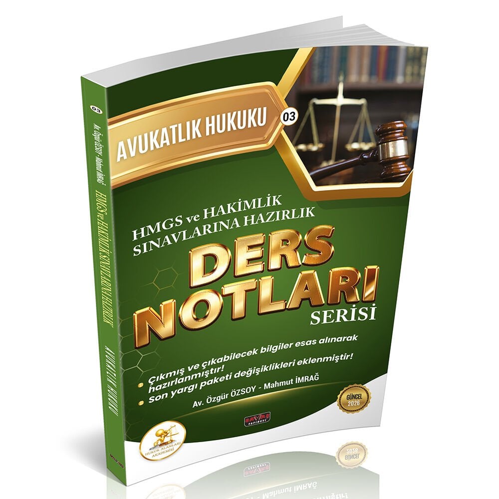 HUKAL HMGS-HAKİMLİK Avukatlık Hukuku Ders Notları Savaş Yayınları